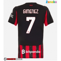 Ženske Nogometnih dresov AC Milan Santiago Gimenez #7 Domači 2025-26 Kratki rokavi